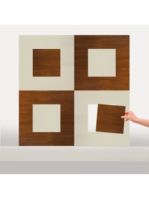 Kendinden Yapışkanlı Pvc Duvar Yer Kaplama Altınmeşe-Huş 40X40 cm 0,64 M²/4 Adet