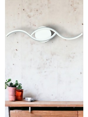 Ezgi Modern Tasarım Beyaz Renk Gün Işığı Ledli Banyo - Mutfak - Salon LED Duvar Aplik