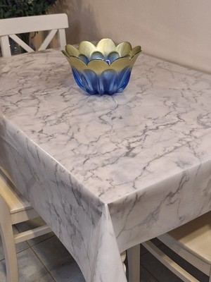 Başak Ev Tekstili Şeffaf 0.018 mm Pvc Muşamba - Desenli Silinebilir Şeffaf Masa Örtüsü