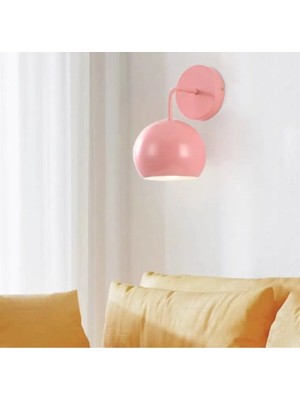 Retro,vintage,rustik Pembe 1XE27 Duylu Duvar Metal Aplik