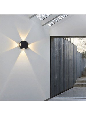 Serenity Haven HOROZ 4 Watt 3000K Günışığı LED Aplik, Iç ve Dış Mekan Duvar Aplik