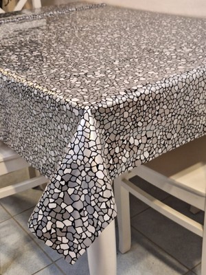 Başak Ev Tekstili Şeffaf 0.018 mm Pvc Muşamba - Desenli Silinebilir Şeffaf Masa Örtüsü