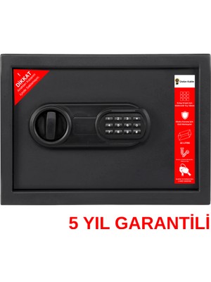 Çelik Elektronik Şifreli ve 2 Anahtarlı Para Para  Değerli Eşya Ofis Ev Otel Kasası