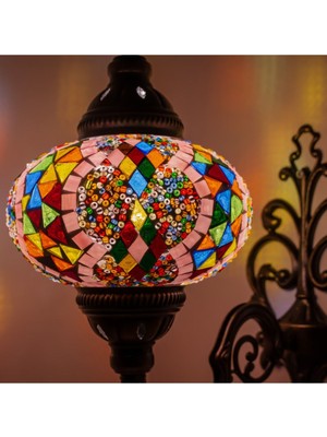 Dekoratif Mozaik Aplik Otantik Gece Lambası El Yapımı Mozaik Bahçe Aplik