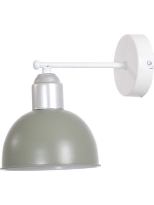 Şirin Beyaz Modern Tasarım Salon - Mutfak - Yatak Odası Yeşil Gri Renk Duvar Aplik