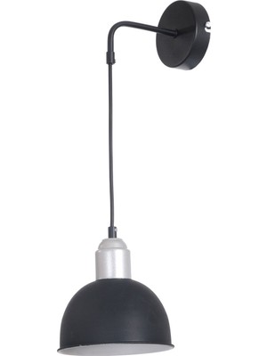 Şibas Baston Modern Tasarım Salon - Mutfak - Yatak Odası - Siyah Gri Renk Duvar Aplik