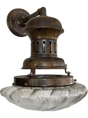 Gemici Ham Pirinç Eskitme Camlı Aplik