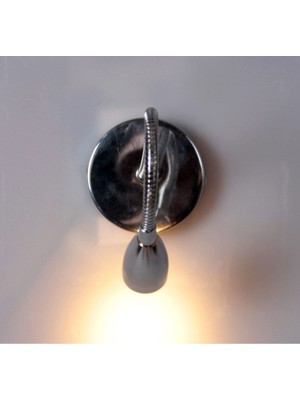 Mylights Gümüş Sprali LED Aplik Yatakbaşı Okuma Lambası Okuma Lambası