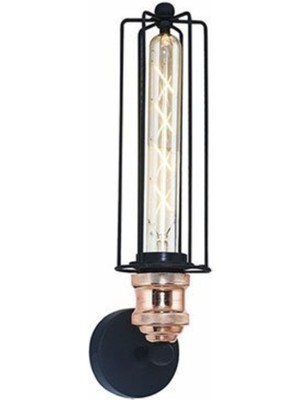 Metal Dekoratif Rustik Siyah Mafsallı Duvar Aplik