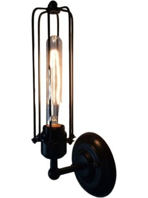 Retro Metal Dekoratif Rustik Siyah Mafsallı Duvar Aplik