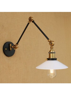 Retro Üç Mafsallı Hareketli Başlık Metal Aplik Çap: 22CM