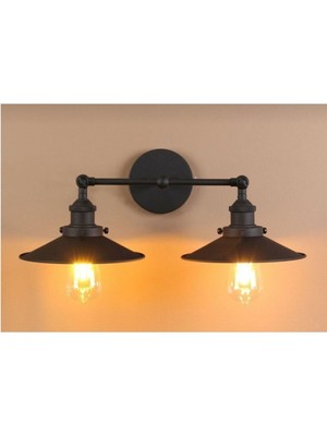 Mylights Ikili Siyah Duvar Aplik Okuma Lambaı Gece Lambası