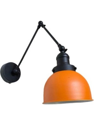 Retro Metal Dekoratif Akrobatik Rustik Turuncu Mafsallı Duvar Aplik