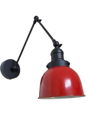 Retro Metal Dekoratif Akrobatik Rustik Kırmızı Mafsallı Duvar Aplik