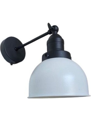 Retro Metal Dekoratif Akrobatik Rustik Siyah Beyaz Mafsallı Duvar Aplik