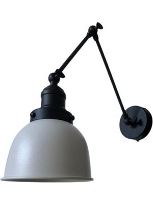 Retro Metal Dekoratif Akrobatik Rustik Beyaz Mafsallı Duvar Aplik