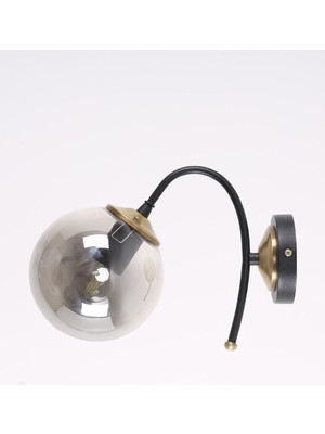 Yoyo Siyah Eskitme Füme Camlı Aplik