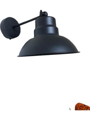 Retro Metal Dekoratif Rustik Siyah Mafsallı Duvar Aplik