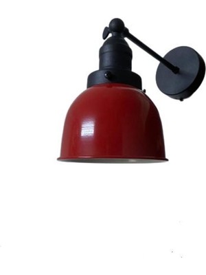 Retro Metal Dekoratif Rustik Akrobatik Kırmızı Mafsallı Duvar Aplik