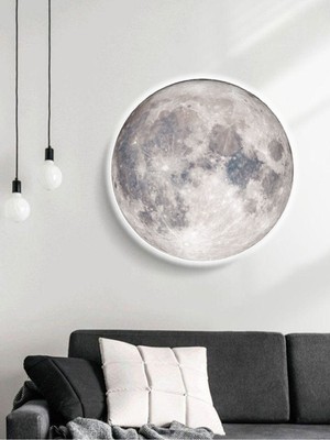 Yeni-Trend Ürün Moon LED APLIK,30CM, Ay LED Avize LED Aplik Trend Ürün Uv Baskı