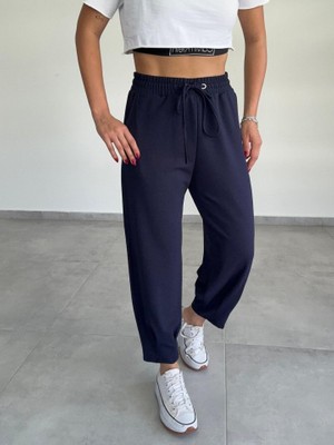 La Mode Istanbul Kadın Dalgıç Krep Full Likralı Paçası Pens Detay Pantolon