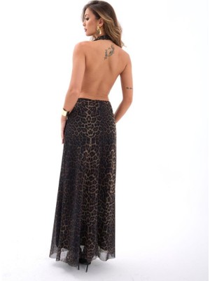 La Mode Istanbul 7472 Elbise-Leopar