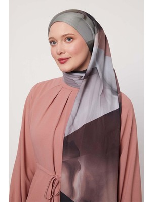 Yeşil Soyut Desen Love Şal