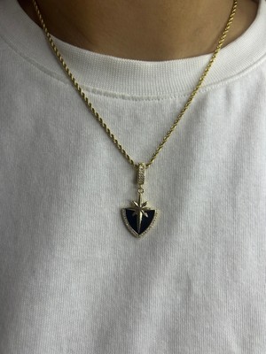 Badelis Çelik Gold Siyah Kuzey Yıldızı Çharm Kolye