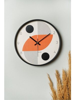 Muyika Iniziare Bohem  Gerçek Cam 30 cm Sessiz Mekanizma Duvar Saati Pds-30