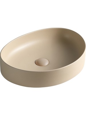 EY-4713MK Tezgah Üstü Lavabo Mat Krem