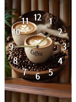 Sessiz Yuvarlak Ahşap Duvar Saati, Kuvars Hareketli 3D Görünümlü 2d Saat SDW138