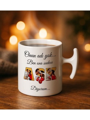 Bk Gift Kişiye Özel Fotoğraflı Aşk Tasarımlı Hammer Kulplı Beyaz Kupa Bardak-1, Arkadaşa Hediye, Sevgiliye Hediye, Doğum Günü Hediyesi