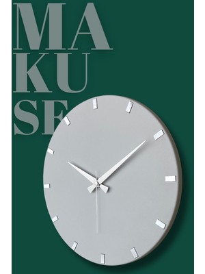 Makuse Model Modern Dekoratif Metal, Aynalı, Akar Sessiz Mekanizmalı, Duvar Saati (40*40CM)