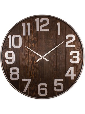 3649 Vs Naturel Ceviz Büyük Boy Duvar Saati