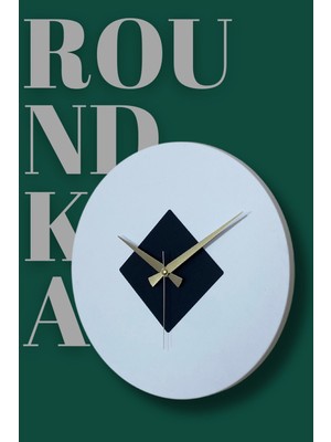 Roundka Model Metal Sıvama Akar Sessiz Mekanizmalı Duvar Saati (40*40 Cm)