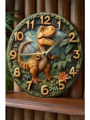 Sessiz Yuvarlak Ahşap Duvar Saati, Kuvars Hareketli 3D Görünümlü 2d Saat SDW099