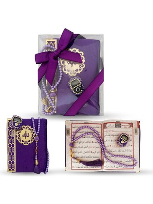 Asetat Kutuda Yasin Inci Tesbih ve Zikirmatik Set