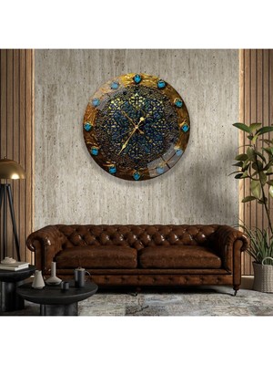 Vitray Cam Saat - 60 cm