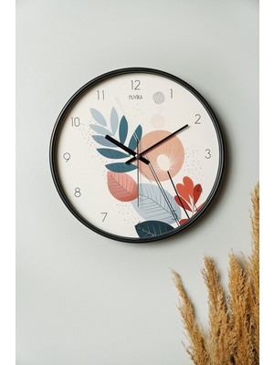Muyika Iniziare Yapraklar Gerçek Cam 30 cm Sessiz Mekanizma Duvar Saati Pds-30