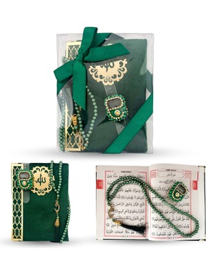 Asetat Kutuda Yasin Inci Tesbih ve Zikirmatik Set