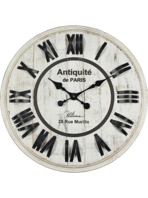 2670 W Büyük Boy Ahşap 68 cm Çapında Duvar Saati