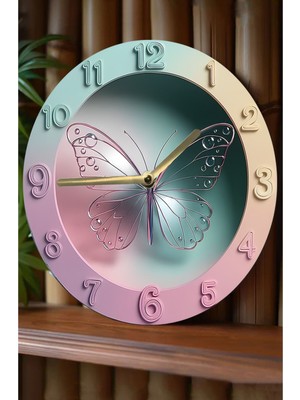 Sessiz Yuvarlak Ahşap Duvar Saati, Kuvars Hareketli 3D Görünümlü 2d Saat SDW165