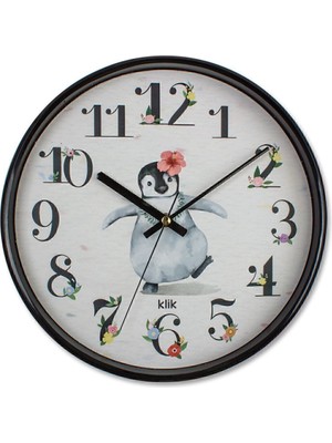 Slim Penguen Ilk Duvar Saatim Çocuk Odası Duvar Saati