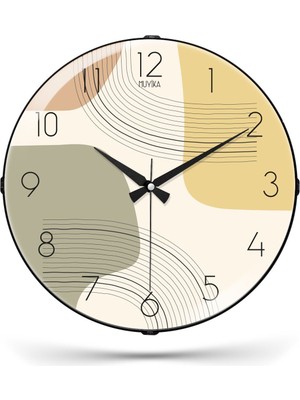 Modern Sessiz Mekanizmalı Şık Tasarım Dekoratif Bombe Camlı 36CM Duvar Saati-Cachi