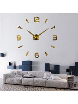 3D Büyük Dekoratif Duvar Saati