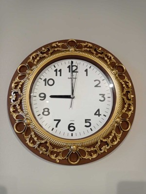 Gold Duvar Saati Yuvarlak