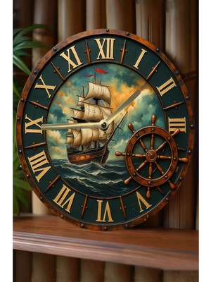 Sessiz Yuvarlak Ahşap Duvar Saati, Kuvars Hareketli 3D Görünümlü 2d Saat Sdw