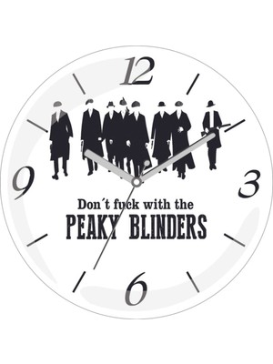Dont F*ck With The Peaky Blinders Bombeli Gerçek Cam Duvar Saati