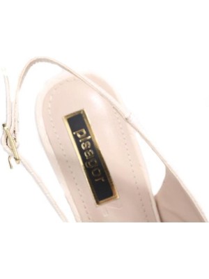 Pisagor PS-32650 8,5 cm Topuklu Kadın Arkası Açık Stiletto Ayakkabı