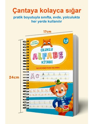 Dikkat Atölyesi Yayınları Alfabe Yazı Kitabı Sihirli Uçan Kalemli Oluklu (Kabartmalı)